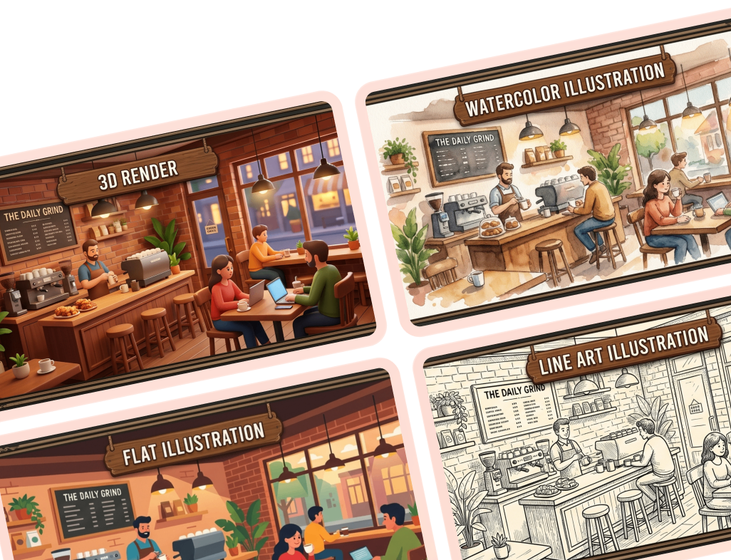 3D coffee shop