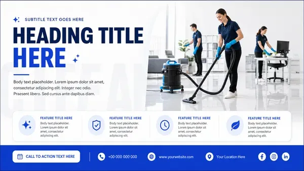 Professional commercial cleaning service theme