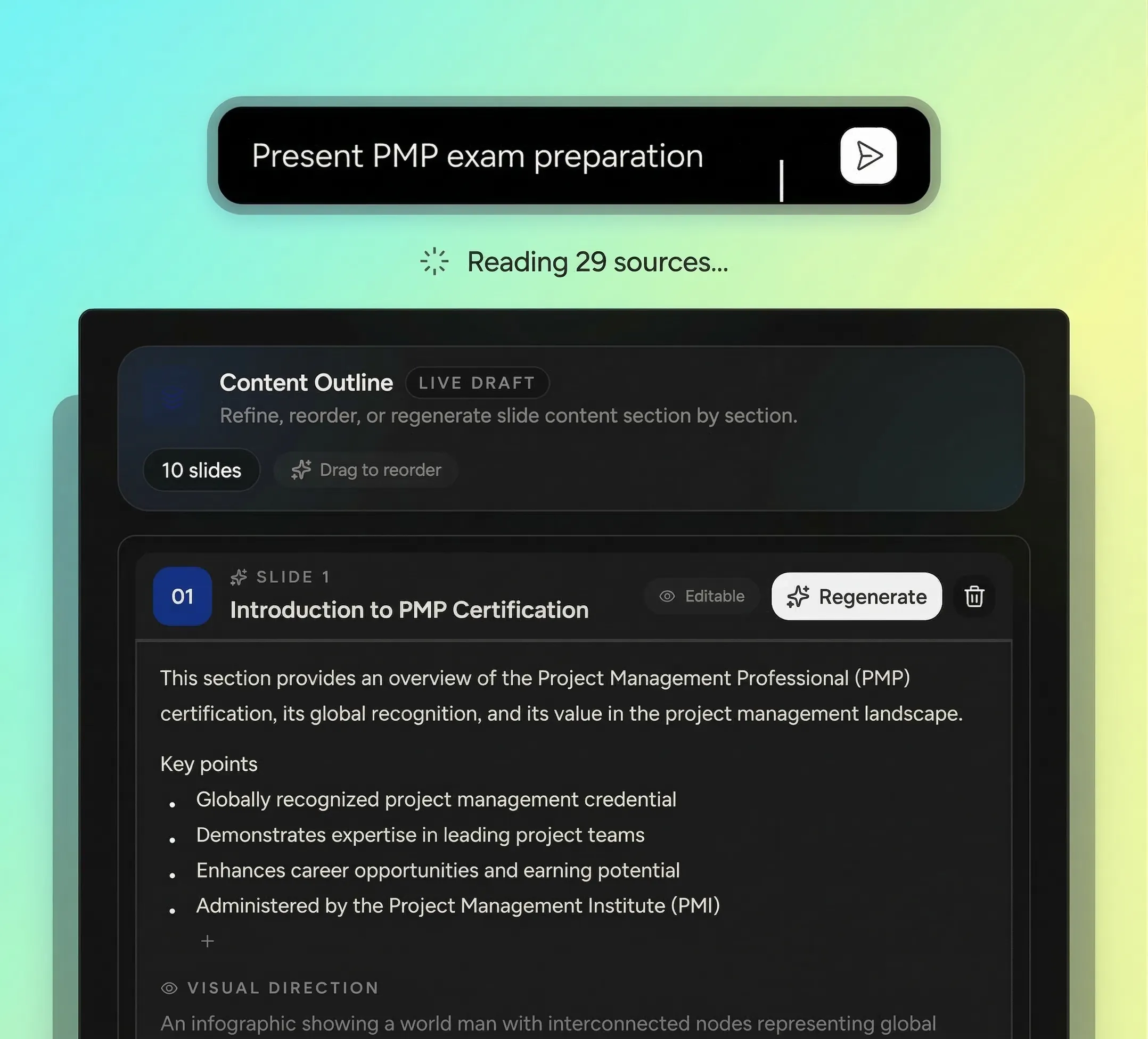 Content outline and agent