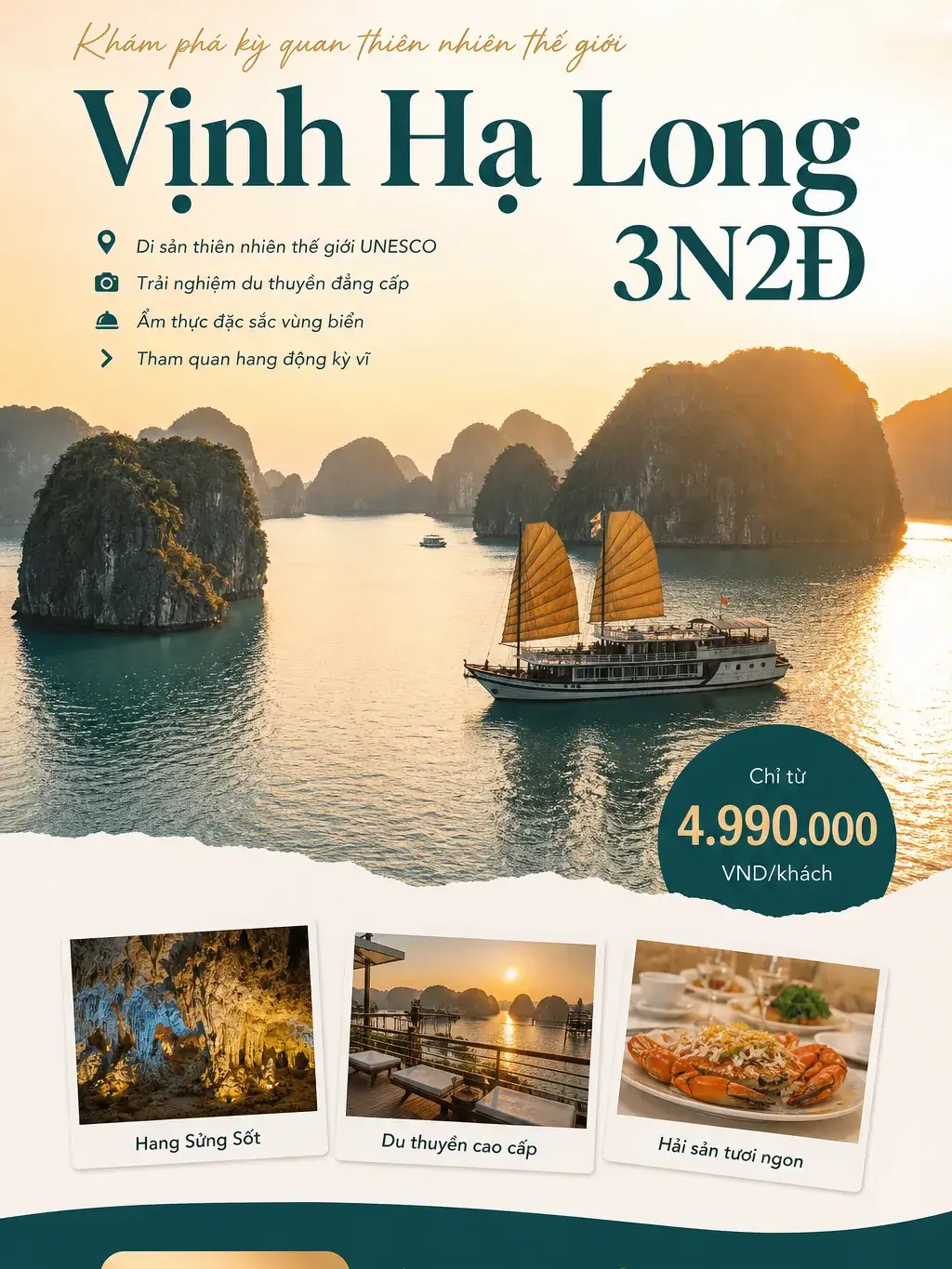 Ví dụ bài đăng mạng xã hội về Tour du lịch số 1