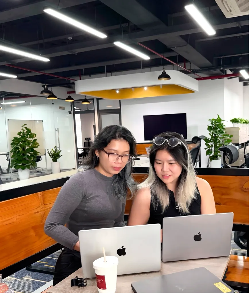 LayerProof team collaborating in the office